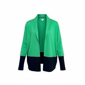 New York & Company Green & Blue Cardigan Sweater | Size M